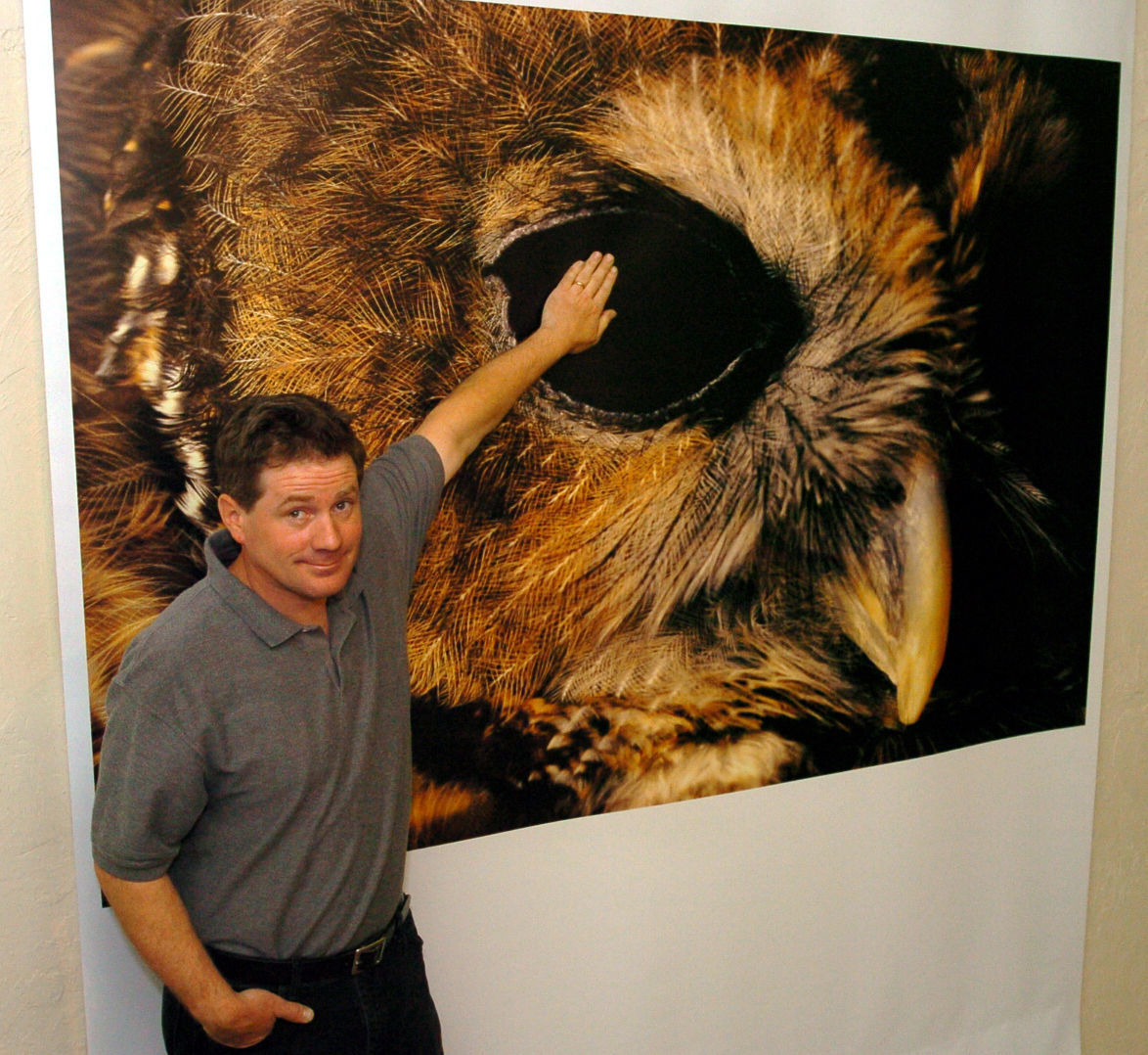 Sartore with owl